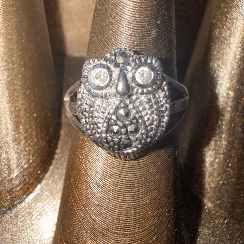 Vintage Sterling silver Owl Ring